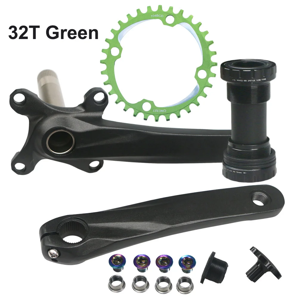 104BCD MTB mountain Road Fahrrad Kurbel 170mm BMX Bike Kurbel set Bottom 68BB Single speed Kettenblatt fit shimano deore teile – Detail 9