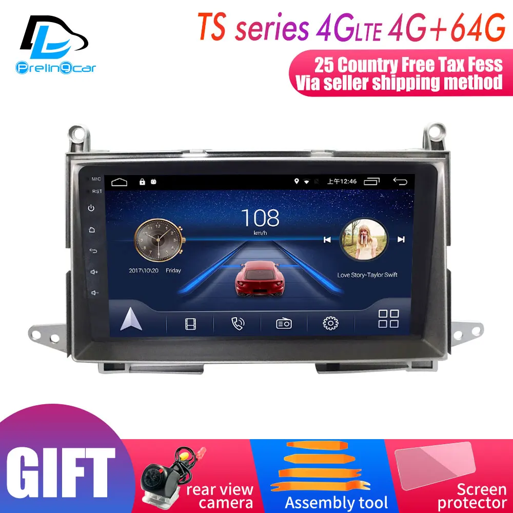TS player 4G64G 4G LTE чистая навигация плеер android 8,1 система стерео для Toyota Vista venza 2009-2013 лет gps мультимедиа плеер радио - Цвет: TS player 4G64G