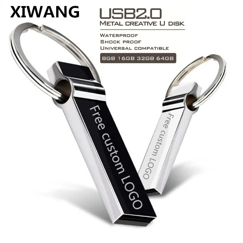 

New Metal USB Flash Drive pendrive 128GB 64GB 32GB 16GB 8GB U Disk Flash Memory Stick Key Pen Drive Cle Usb 2.0 Free Custom Logo