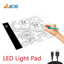 Elice Drawing Tablet Pad LED Drawing Pad Box Board Drawing Tracing Tracer Copy Board Table Pad Led Light Pad Copy Board with Usb 1pcs a4 ultra thin portable usb power led light pad with line tracing copy board light box stencil for drawing painting