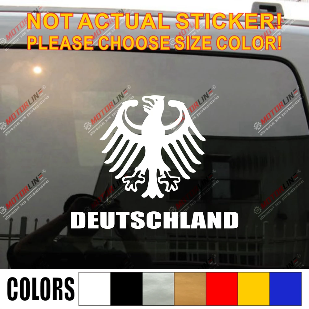 

Deutschland state seal German Eagle Decal Sticker Car Vinyl pick size color no bkgrd