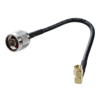 

N Male to SMA Male Right Angle Coax Adapter RF Pigtail Cable RG58 21cm