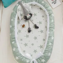 2 шт./компл. Съемная детская кроватка для младенца набор подушек путешествия Bebe кровать гнездо хлопок путешествия младенческой белье для детской кроватки