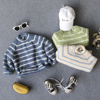 

90-130cm new 2019 autumn winter fashion style striped boys sweater kids spring autumn clothing boys winter sweater