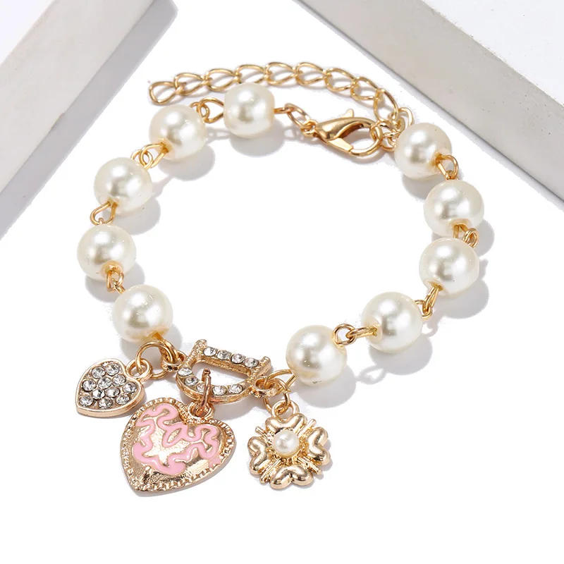 Лидер продаж модный неограниченный браслет с подвесками сердце цветок