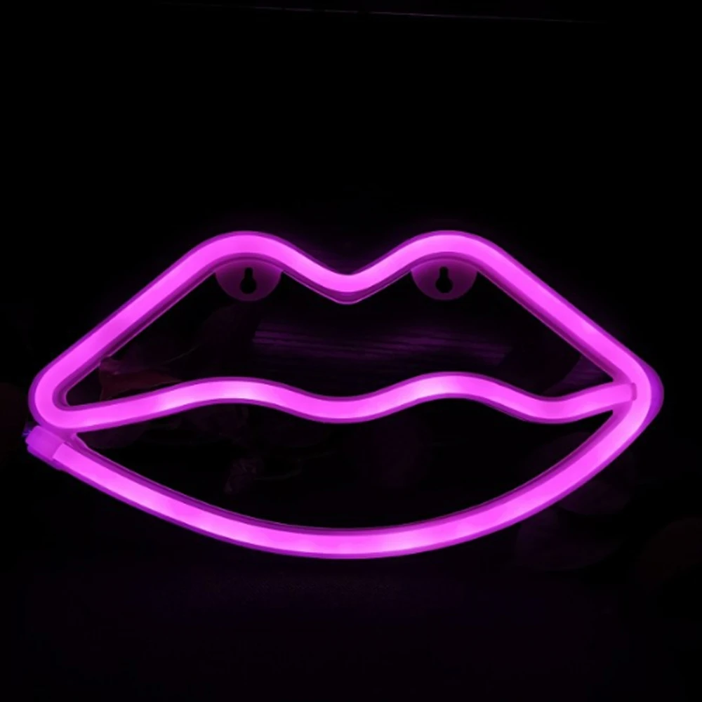 Lips neon light 4