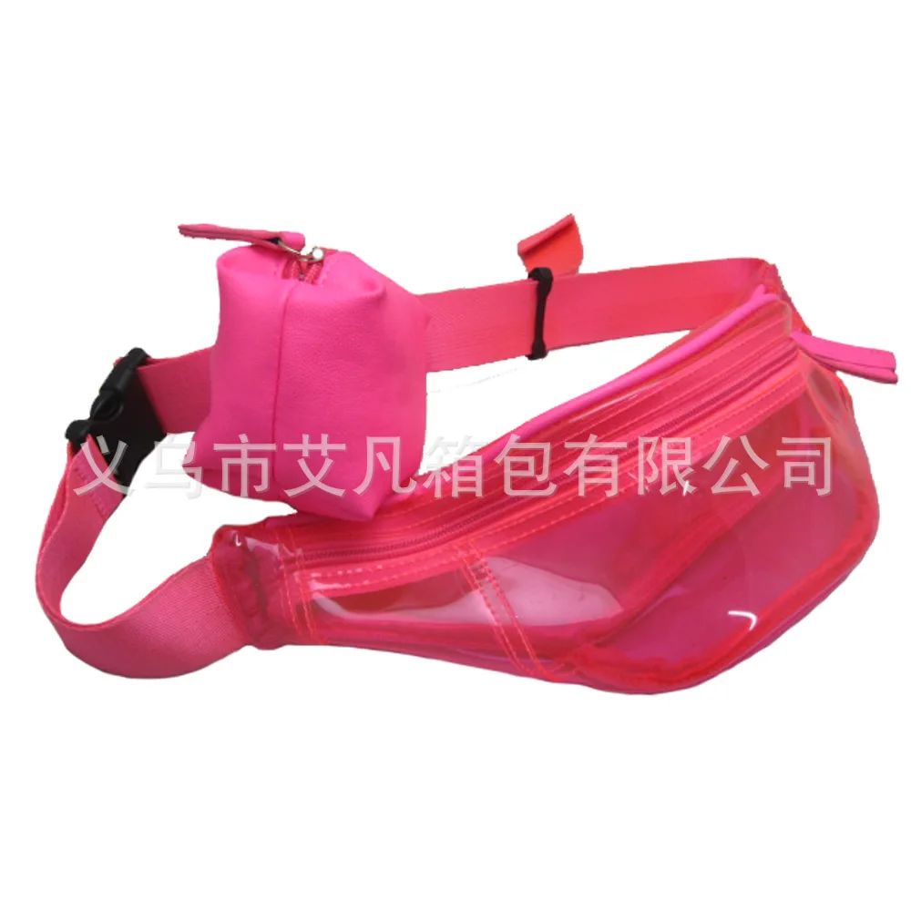 Yiwu флуоресцентный pupvc наружная Спортивная поясная сумка кошелек набор из двух частей Профессиональный настраиваемый кошелек