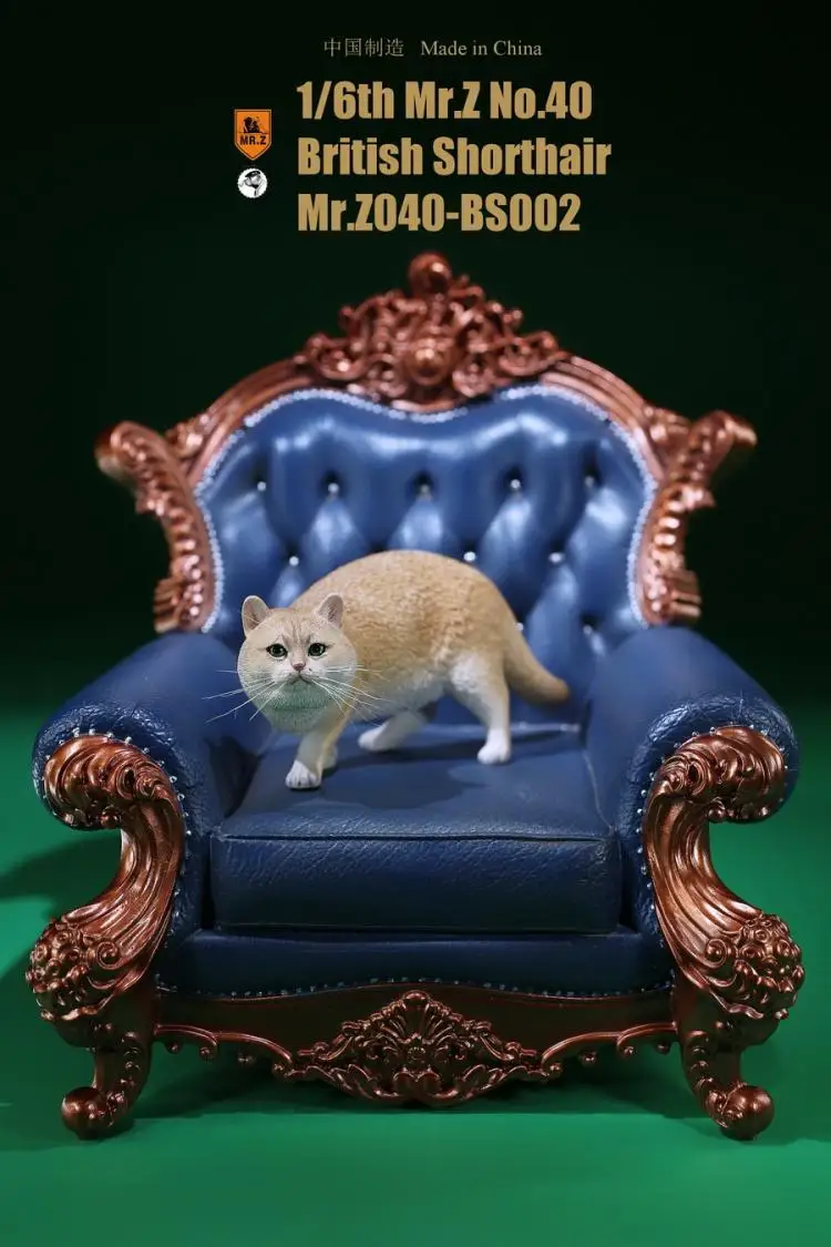 1/6 Resin Animal Model Mr.Z Animal Model 1/6 Scale British Shorthair Cat MRZ040-BS For 12" Action figure soldier