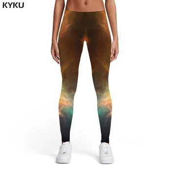 

KYKU Brand Galaxy Leggings Women Nebula Trousers Flame Sexy Colorful Leggins Harajuku Ladies Womens Leggings Pants Jeggings