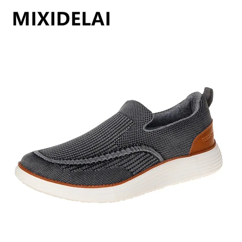 

New Autumn Men's Mesh Boat Shoes Breathable Fashion Casual Shoes Soft Driving Shoes Lightweigh Slip-On Loafers Large Size 39-47