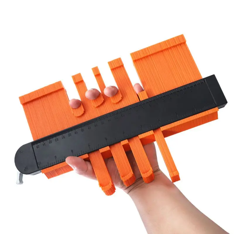 

5/10'' Contour Gauge Auto Lock Profile Copy Duplicator Shape Template Measuring 35EC