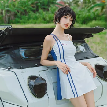 

Women's Beach Outings 2018 Woman Swimsuit One Piece With Push Up Swimsuits 2019 Skirt Split For Female Animal Polyester Sierra