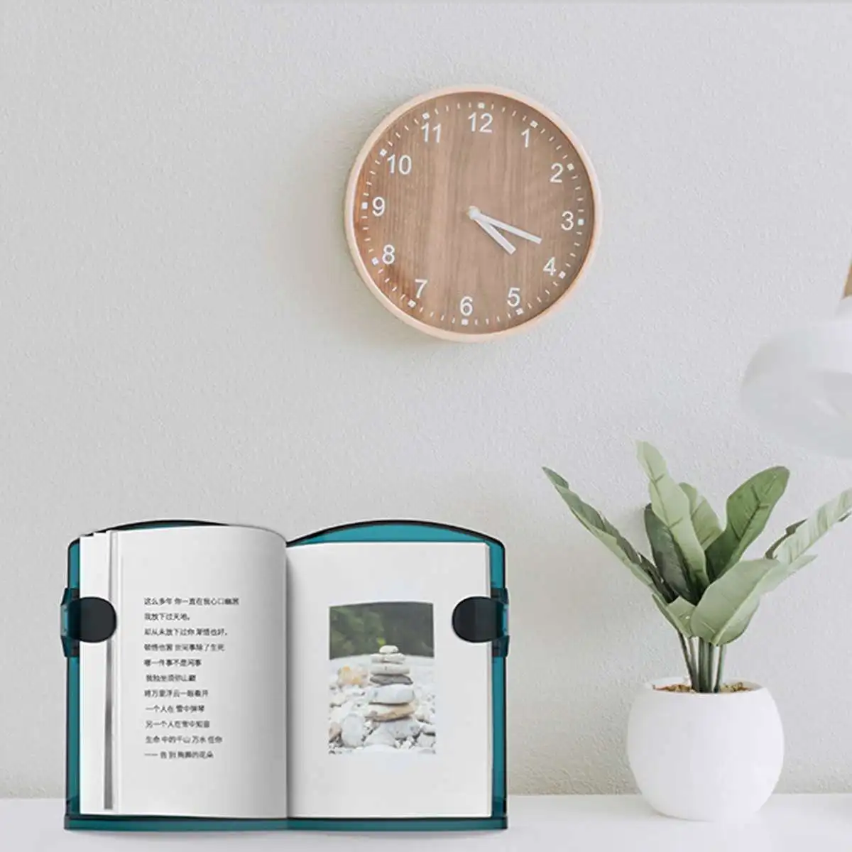

KICUTE Book Stand Holder Adjustable Portable Music Reading And Multifunctional Plastic Book Holder For Reading Office Supplies