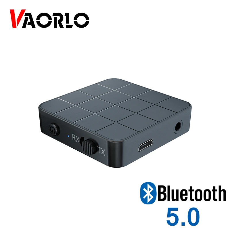 VAORLO 5,0 аудио Bluetooth приемник передатчик 3,5 мм AUX USB стерео беспроводной адаптер для автомобиля комплект ТВ ПК наушники с RCA кабелем