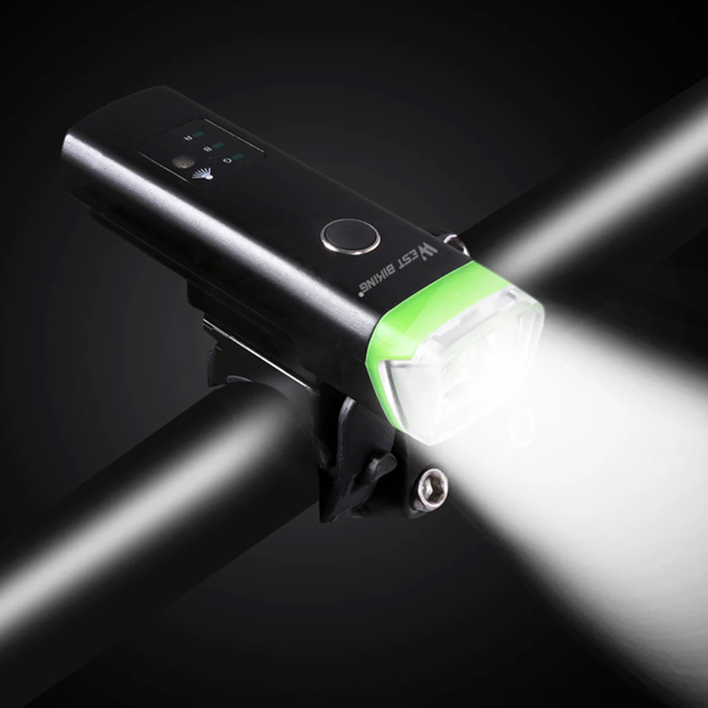 Велосипедный светильник West Biking заряжаемый от USB 350 люмен 6 режимов передний