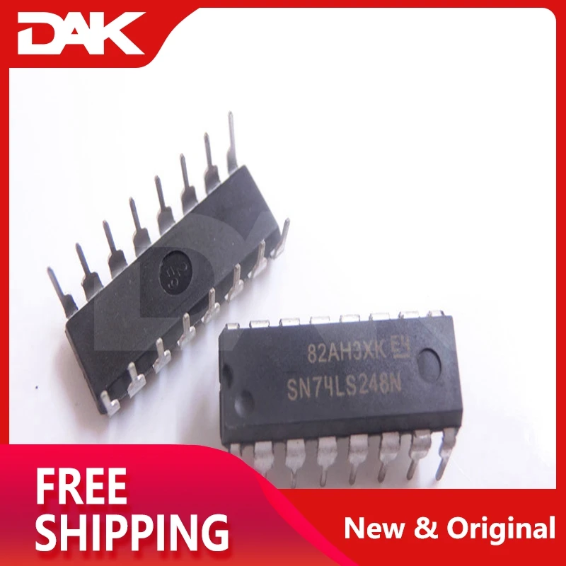 5 шт. SN74LS248N BCD-TO-SEVEN-SEGMENT декодеры/драйверы 16DIP микросхема