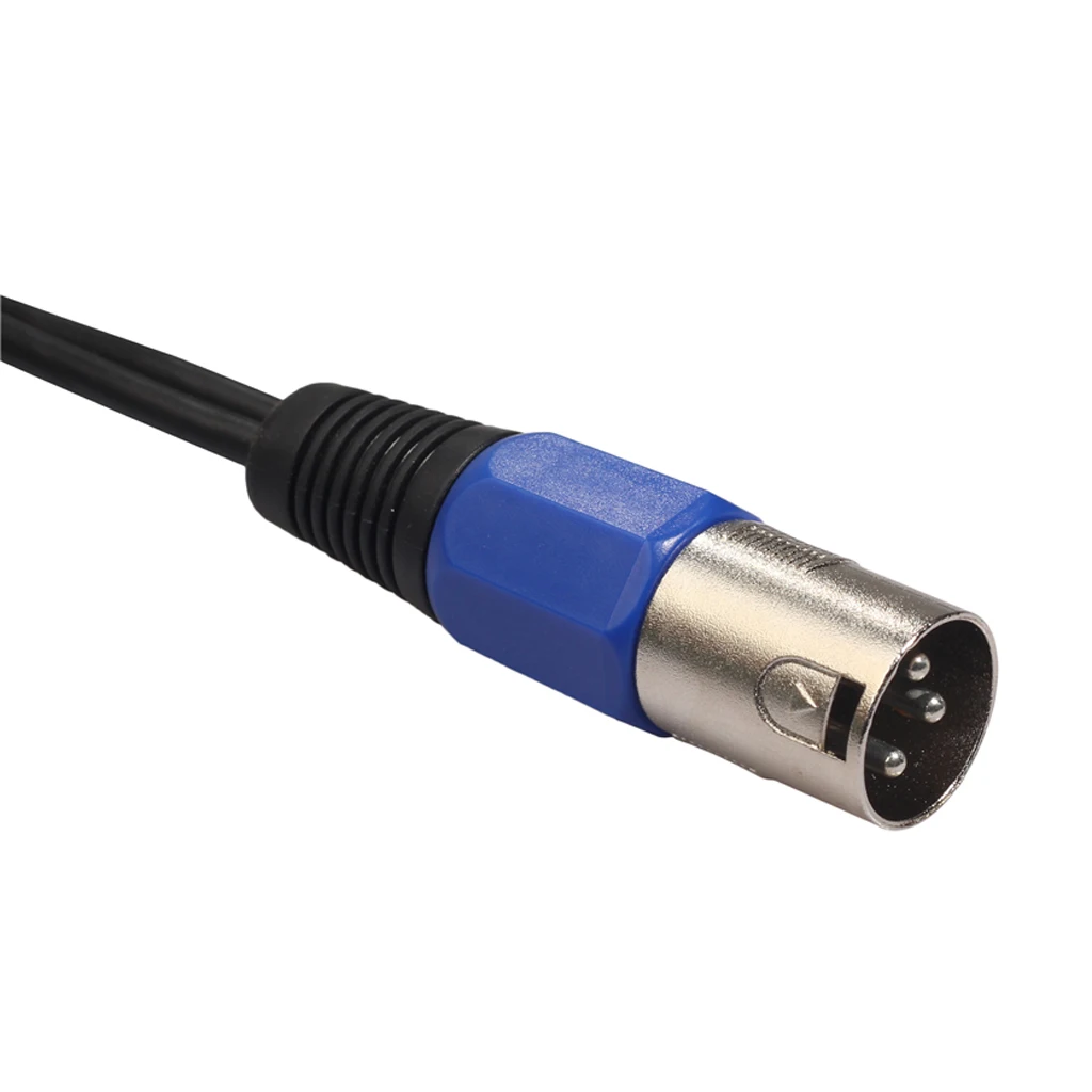 1pc 3pin XLR Male Jack To Dual 2 Femal Plug Y Splitter Cable Adaptor 1ft for Mixer Microphone Amplifier Stage Lamp Controller