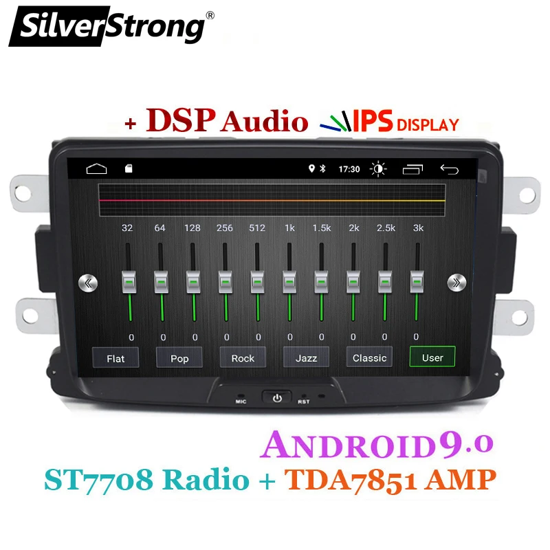 SilverStrong Android9.0 2Din Каптур Автомобильный gps для RENAULT DUSTER DACIA LOGAN II DOKKER