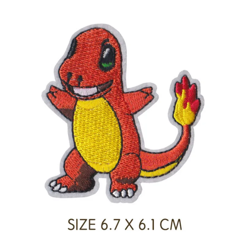 16pcs Pokemon Patch Cloth Pikachu Clothes Stickers Sew on Embroidery  Patches Applique Iron on Clothing Cartoon