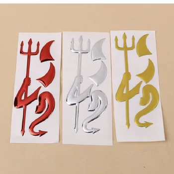 

Car Styling 3D Funny Car Stickers Little Devil Angel Sticker on Car Automobile Decals Car-Styling red gold silver color