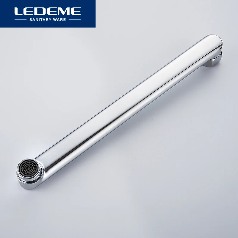 LEDEME Bathtub Faucet Outlet Pipe Bath Bathtub Faucets Set 1 set Chrome Plated Surface inside Brass Material Shower Head L2207