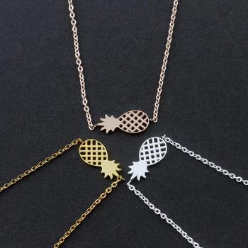 

10PCS Summer Style Pineapple Charm Bracelet Stainless Steel Kids Fruit Ananas Bracelet Friendship Jewelry For Women Bracciali