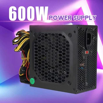 

MAX 600W 110~230V PC Power Supply 12cm silent Fan with Intelligent temperature control Intel AMD ATX 12V for Desktop computer