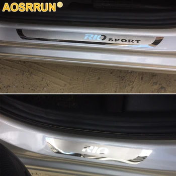 

Car Styling Accessories RIO 3 Stainless Steel Door Sill Scuff Plate for Kia Rio 2012-2019 Rio2 Rio3 Rio4