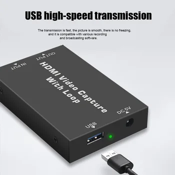 

Teaching Portable HDMI Loop Output Computer Components Audio Grabber Plug And Play 4K HD Universal Video Card Game Live
