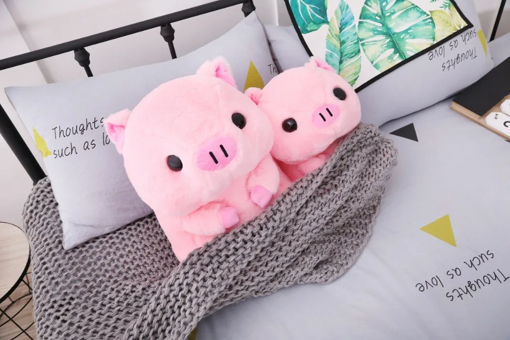 Plush Pink Sitting Pig Toys (8)