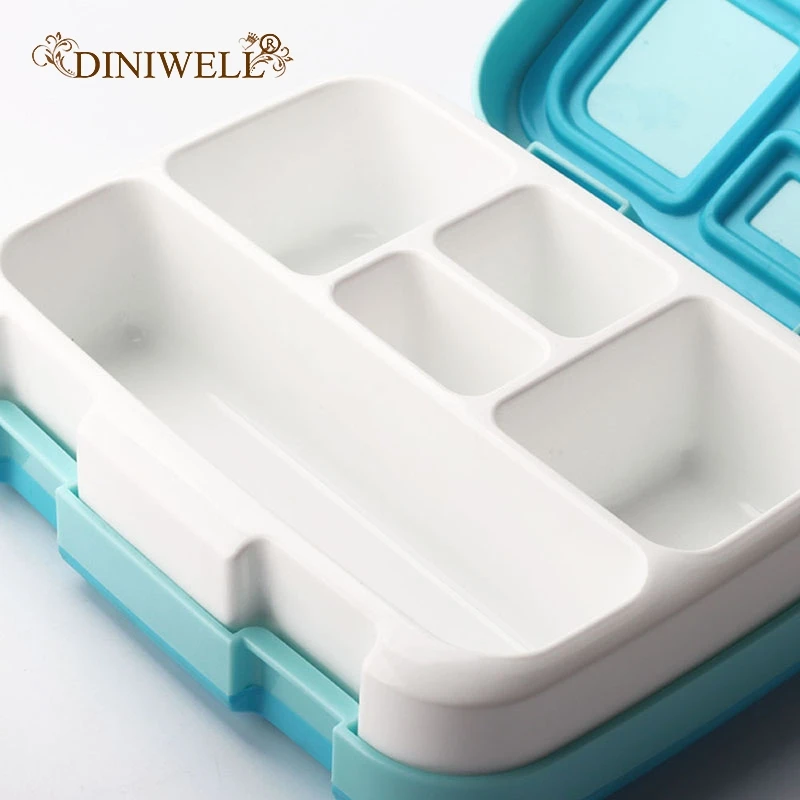 Bento Box пластиковый герметичный Bento Ланч-бокс с пятью отделениями из пшеничного волокна Bento box для детей и взрослых большой ланч-контейнер