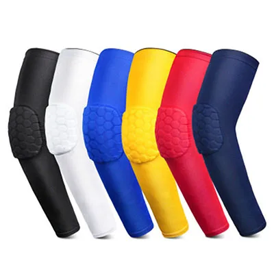 1PCS Arm sleeve honeycomb foam pad crashproof antislip basketball pads armband sport elbow support brace protector