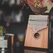 Ретро шпон большой палец пианино 17 звук калимба палец, пианино портативный инструмент Пальчиковое пианино