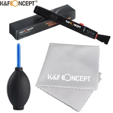 Набор для чистки камеры K & F CONCEPT 3 в 1, щетки для объектива + чистящая ручка + Чистящая салфетка для объективов камеры и фильтров, сенсорный ЖК-экран Набор для чистки камеры K & F CONCEPT 3 в 1, щетки для объектива + чистящая ручка + Чистящая салфетка для объективов камеры и фильтров, сенсорный ЖК-экран