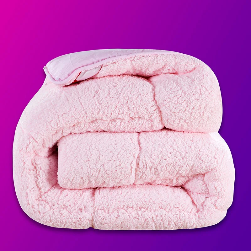 

Winter Thickened Cashmere Quilt Core Beautifully Package Edge Grinding Wool Fabric Fashion Simple Style Bedding Comfortable Soft