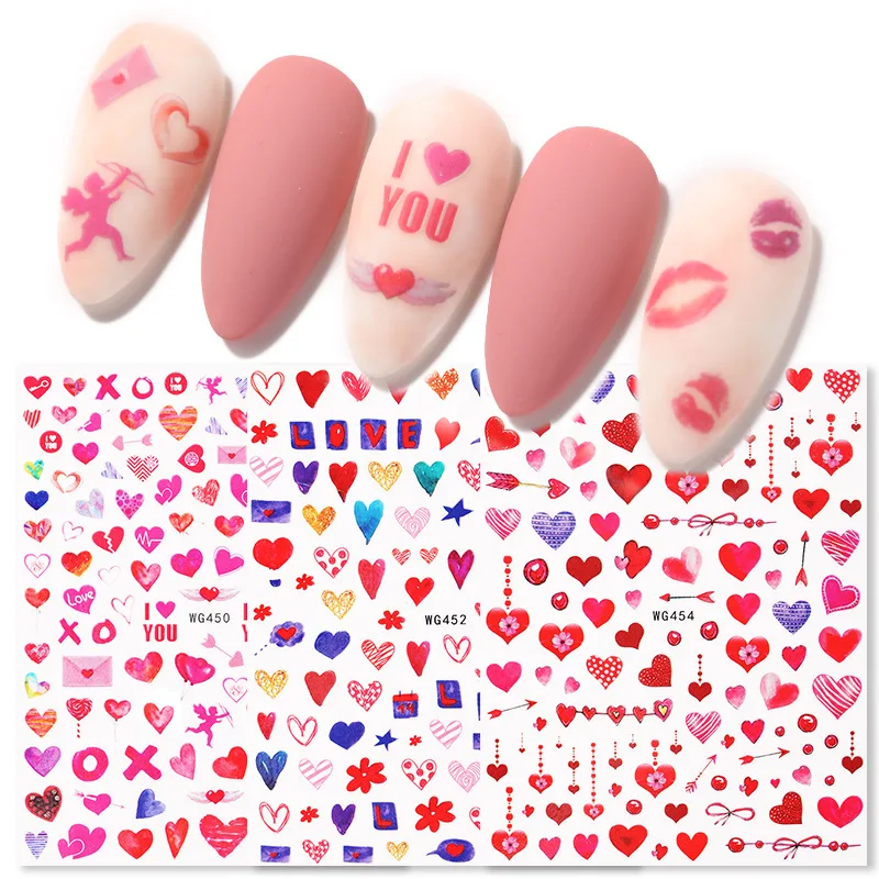 

1 bag of new 3D sticker nail art Multicolor Valentine's Day Holiday Nail Art Stickers Nail Stickers Nail Art Decoration nails