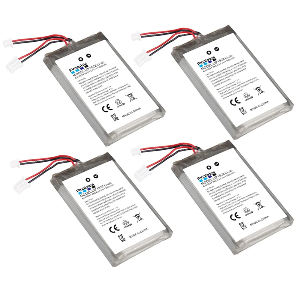 Batteria 4 Pezzi 3000Mah Per Controller Sony Ps4 Ps4Pro Playstation 4 V4 V1 V2 Dualshock Cuh-Zct2, Cuh-Zct2E, Cuh-Zct1E, Cuh-Zct1U
