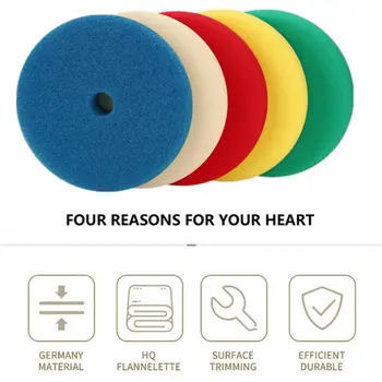 

For Car Buffer Polisher Sponge Polishing Pad Sanding 5Pcs 6\" Practical