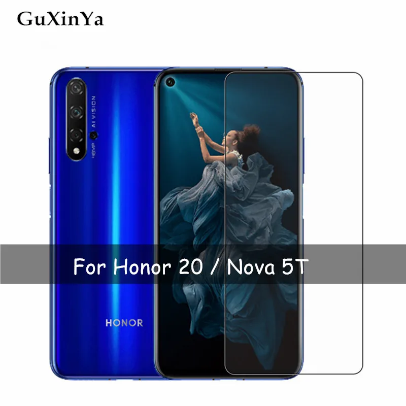 2 шт. закаленное Стекло Nova 5T Экран протектор телефон Honor 20 Анти Царапины для huawei YAL