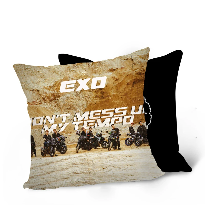 Kpop EXO THE WAR Universe альбом, мягкая подушка для автомобиля, подушка на талию, подушки, двойное лицо, хлопковая Подушка, 40*40 см, высокое качество