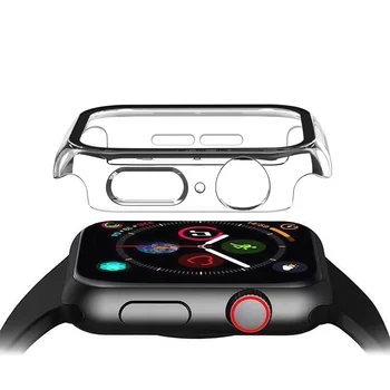 

TPU Watch Case Full Cover Shell For Apple Watch 38/42/40/44mm Tempered Flim Glass Screen Protector for iWatch Series 5 4 3 2 1