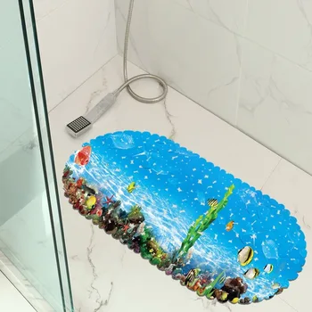 

Underwater World Bathroom Mat Bath Room Mat PVC Bathtub Non-Slip Mat Waterproof Bath Mat Pattern Can Be Customized