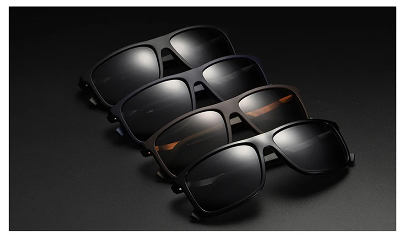 FUQIAN, брендовые, новые, TR90, квадратные, поляризационные, мужские солнцезащитные очки, изысканный светильник, вес, солнцезащитные очки, унисекс, очки для вождения