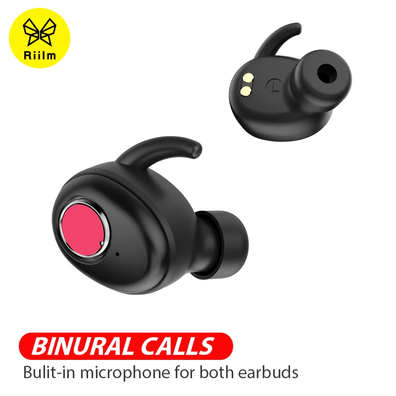 Наушники Riilm T580 TWS Bluetooth 5,0, беспроводные стерео наушники с громкой связью IPX5, водонепроницаемые, с невероятным качеством звука