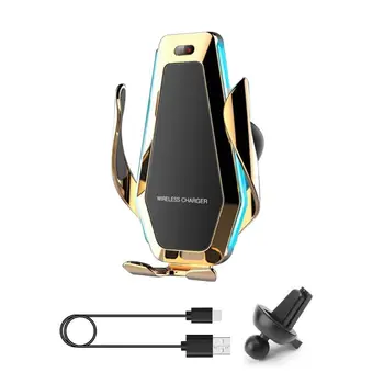 

10W Car Qi Wireless Charger Infrared Sensor Mount Holder for 4-6.5" Smartphone