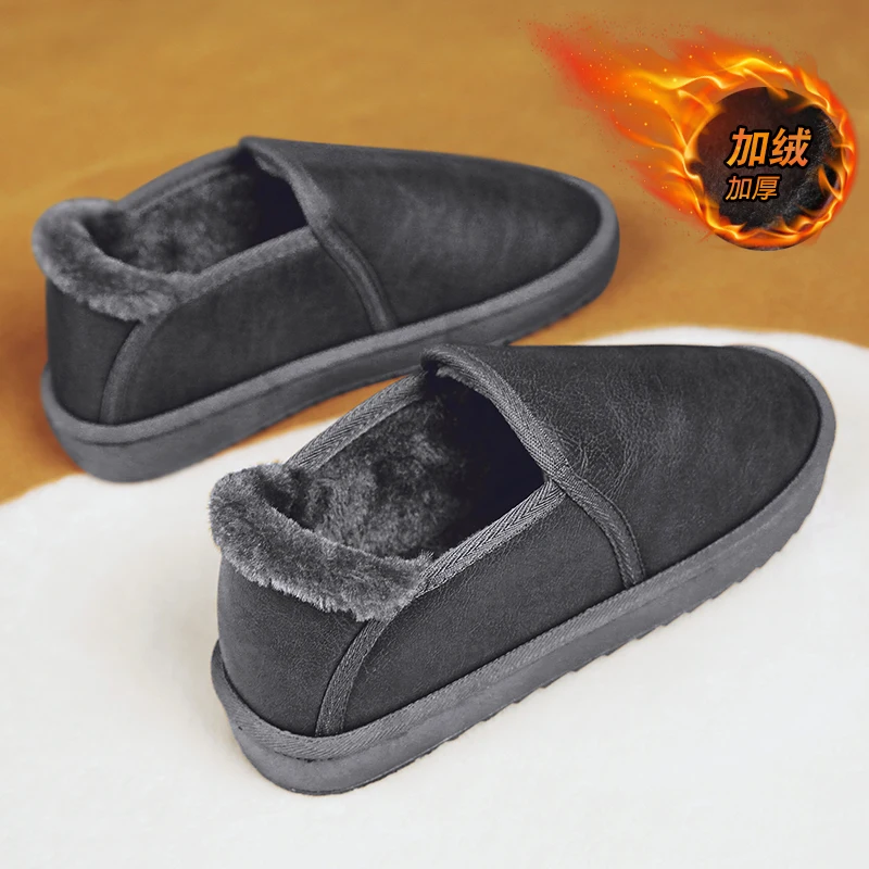 Leather Ankle Men Boots Casual Shoes Cheap Outdoor Waterproof Work Safety Shoes Mens Snow Boots Sneakers Warm Military Boots