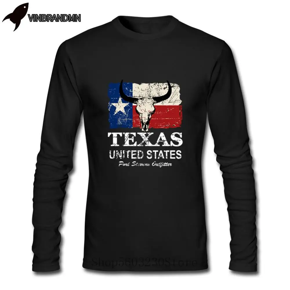 

Vintage USA America Texas Flag Men t shirt Basic Retro Summer Style Longt Sleeve Cotton O-neck t-shirts Cheap Hot Sale Wholesale