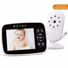 Детский монитор видео Детский Монитор 3," ЖК-экран камера и аудио поддержка ночного видения мульти камера Эко режим датчик температуры