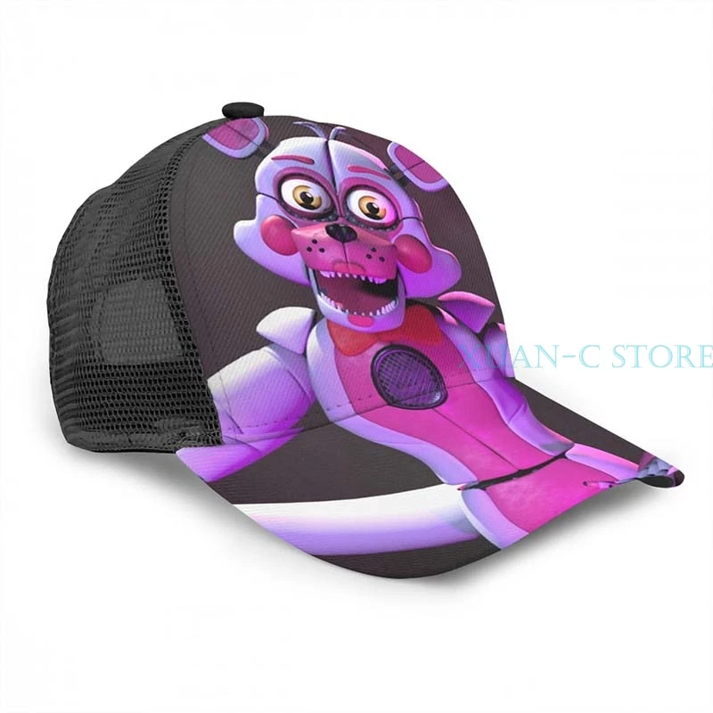 Funtime Foxy баскетбольная Кепка(2) мужская и женская модная черная шляпа унисекс с принтом - Цвет: One Size