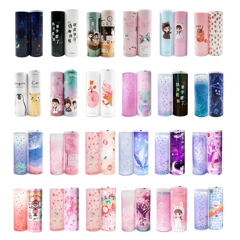 Exquisite Smart Pen Case Cylinder Holder Digital Password Lock Built-in Mirror Detachable Calculator Erasable Board | Канцтовары для